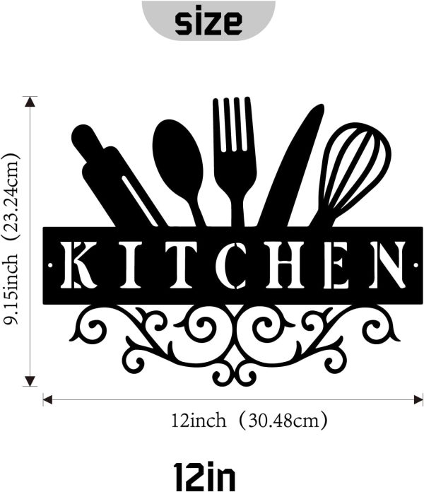 613fZCDB67L._AC_SL1500_.jpg 12" X 9.15" Metal Kitchen Signs Wall Decor Kitchen Wall Art Decorations