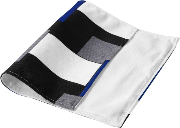 Black White Placemats of 4 Geometric Square Table Place Mats Waterproof Burlap