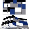 Black White Placemats of 4 Geometric Square Table Place Mats Waterproof Burlap