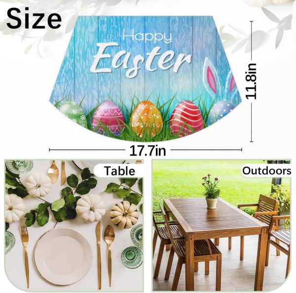 71380WZbPdL._AC_SL1200_.jpg PVC Placemats for Round Table Set of 4 with Round Centerpiece Mat,