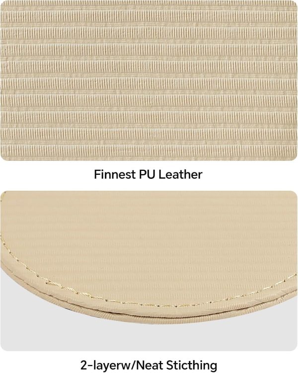 6 Pcs Premium Leather Coasters with Holder Tabletop Protection Coffee Table &