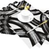 71hVneuvG9L._AC_SL1500_.jpg and White Curve Patterned Linen Placemats Set of 4, Washable Non-Slip Heat-Resistant