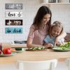 4 Pcs Farmhouse Kitchen Wall Decor Eat Drink Enjoy Love Rustic Wood