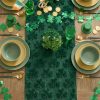 811dYjpXatL._AC_SL1500_.jpg Mode Green Soft Plush Faux Fur Jacquard Lucky Clover St. Patrick's Day