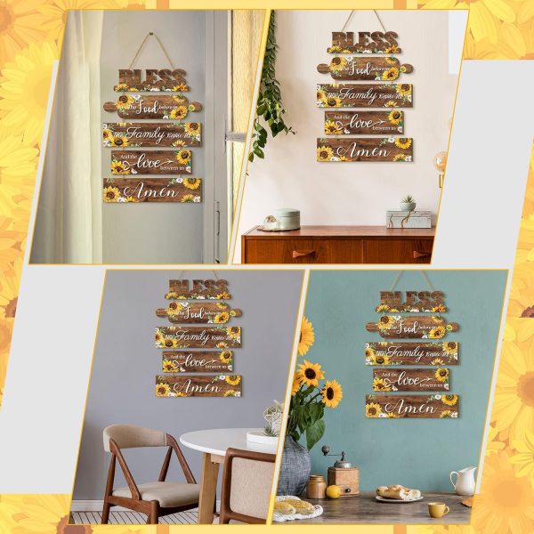 81FZyaaDpQL._AC_SL1500_.jpg Kitchen Wall Decor Bless The Food Before Us Sign Farmhouse Wooden Signs