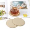 6 Pcs Premium Leather Coasters with Holder Tabletop Protection Coffee Table &